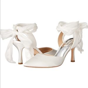 Badgley Mischka Blaze Satin Bow Heels